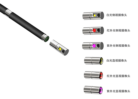 亞泰光電QIE系列內窺鏡擁有白光、紅光、紫外光等多種不同規格不同顏色的內窺鏡攝像頭